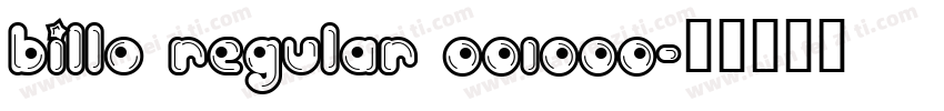 Billo Regular 001000字体转换